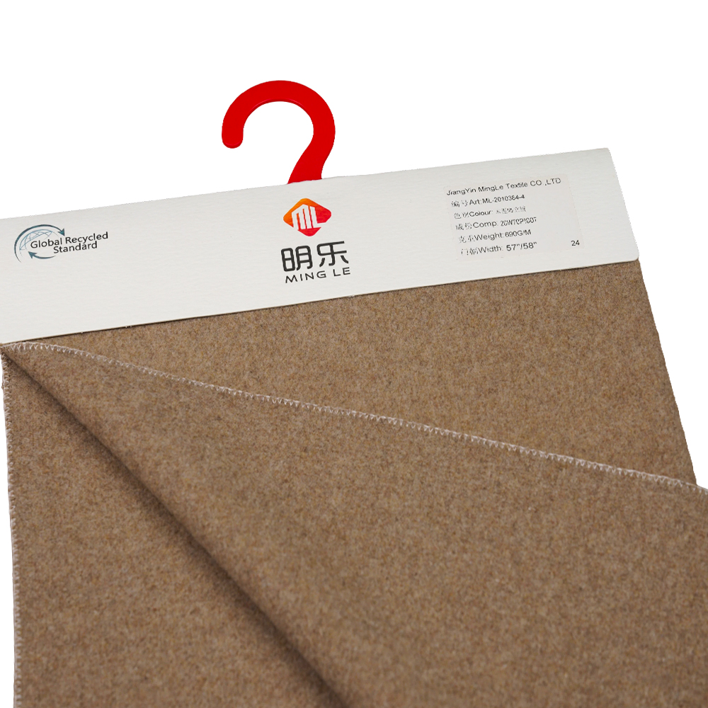 20 % vlna, 70 % polyester, 690 G/M, zemný tón, vlasová tkanina, ML-2010384-4