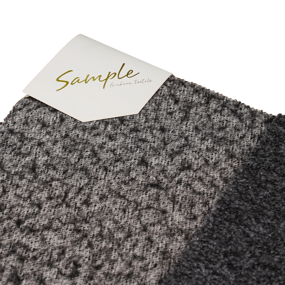 40 % vlna, 60 % polyester, 750 G/M, čierna a sivá, bali pletená vlnená tkanina, ML-70165440-75