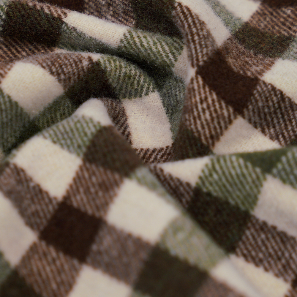 100% iné, 410G/M zelená, hnedá a biela, tvídová priadza, ML-701234