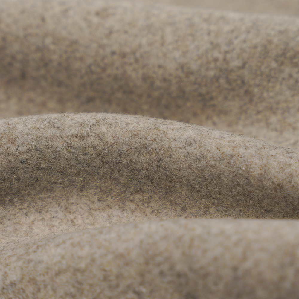 50 % vlna, 40 % polyester, 10 % iné vlákno, 770 G/M, pasta z prírodných svetlých fazúľ, Twill Melton Fabric, ML-0124-4425