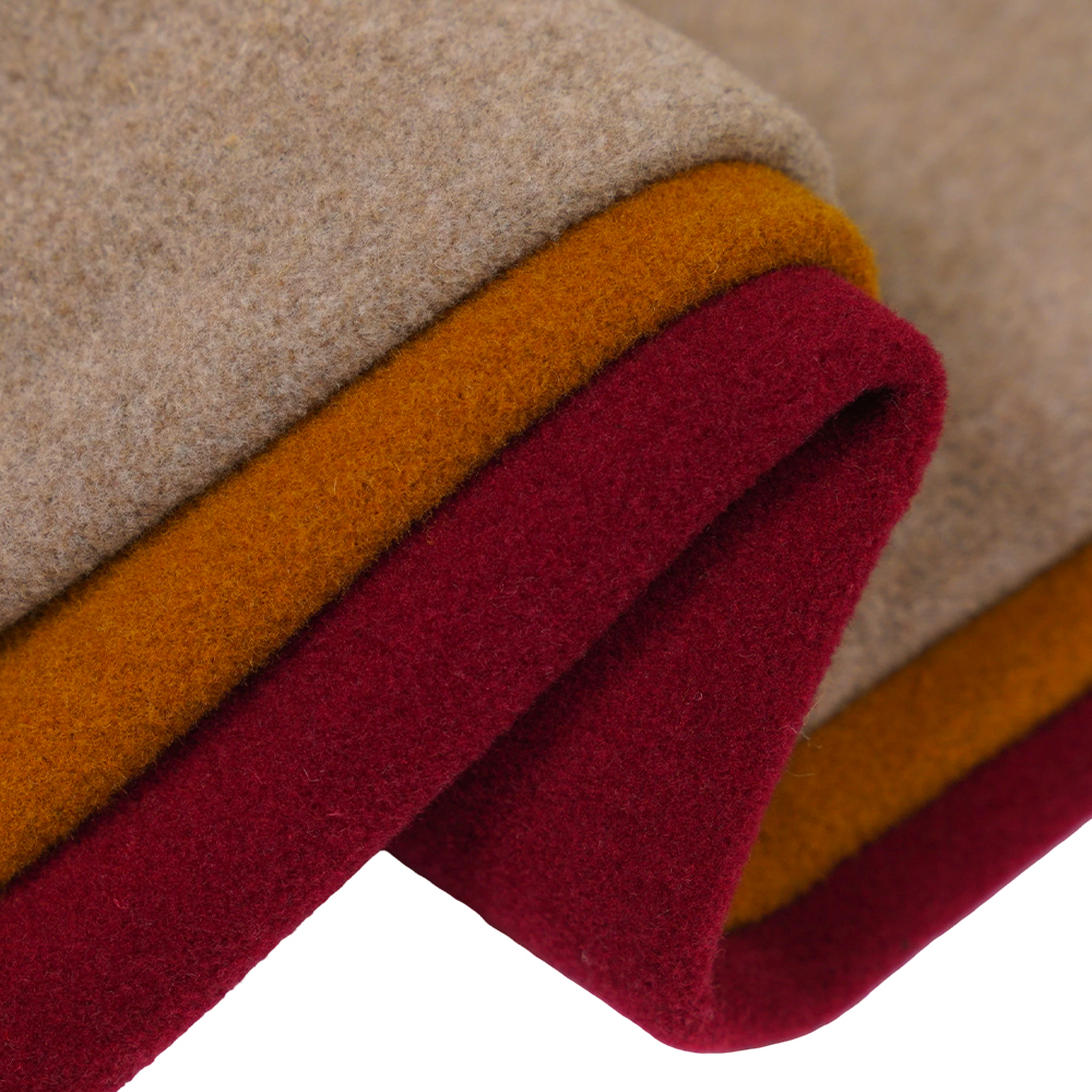 50 % vlna, 50 % iné vlákno, 750 G/M, žltá ťava, zamatová tkanina, ML-DALAN-D